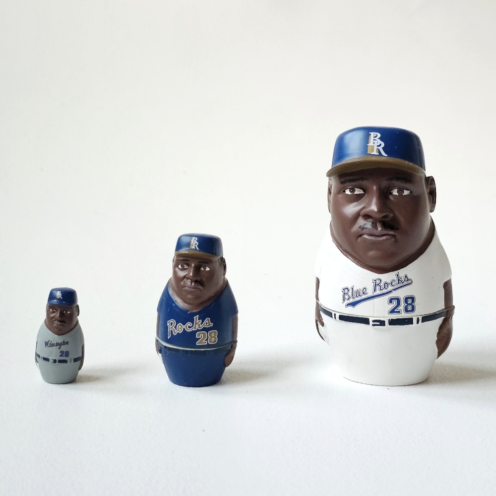 Wilmington Blue Rocks #28 Harvey Nesting Doll Set Vintage Minor League Baseball